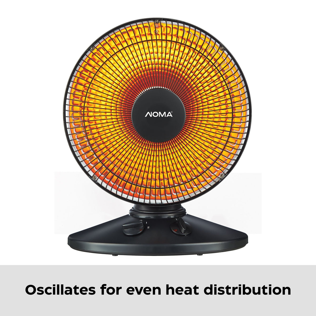 Oscillating Parabolic Dish Portable Radiant Electric Space Heater, 1000W, Black S8K3 - product image 6