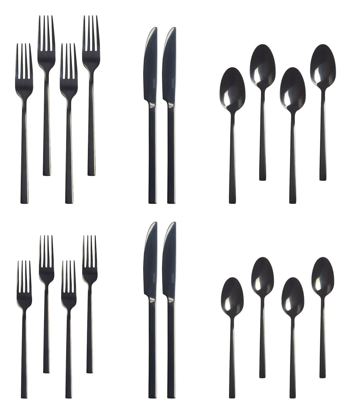 Belvedere Stainless Steel Flatware Set, Serves 4, 20-pc, Black M8C4 - product image 2