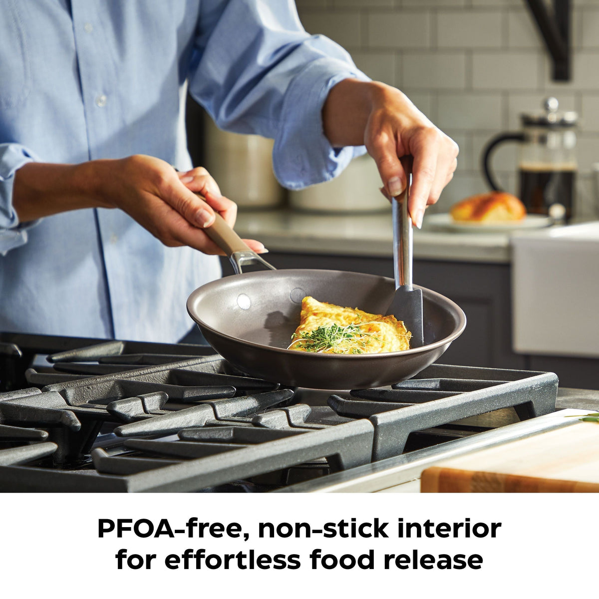 Classic Cookware Set, Non-Stick, PFOA-Free, Oven Safe, Champagne Bronze, 12-pc W8G0 - product image 8