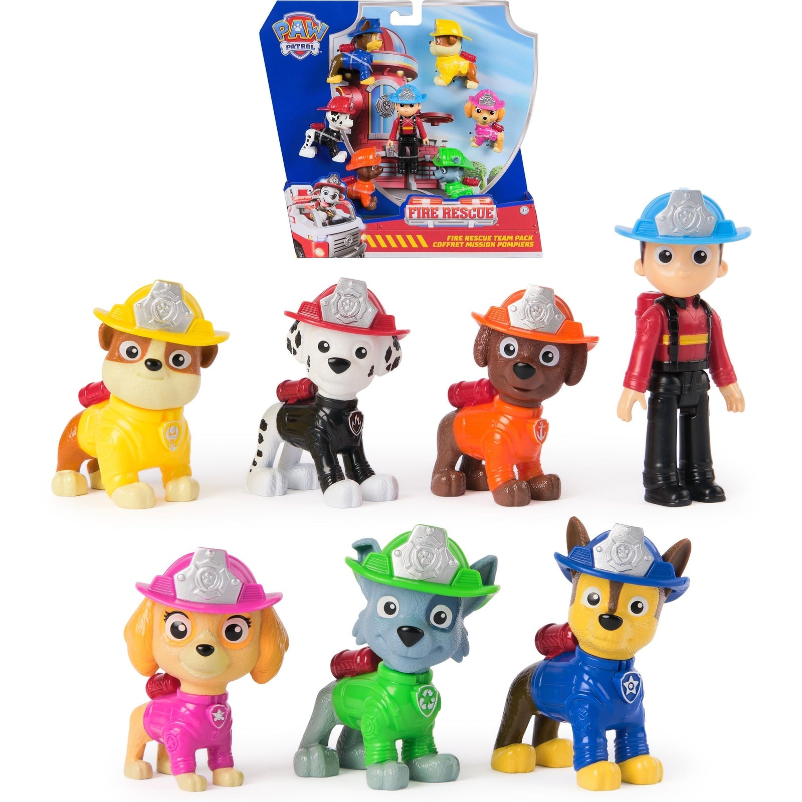 Fire Rescue Team Pack Playset with 7 Collectible Figures, Ages 3+ S5N1 - product image 1