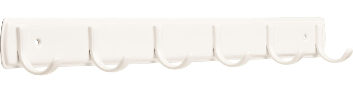 Steel 6-Hook Rail, White, 19-in C9N2 - product image 1