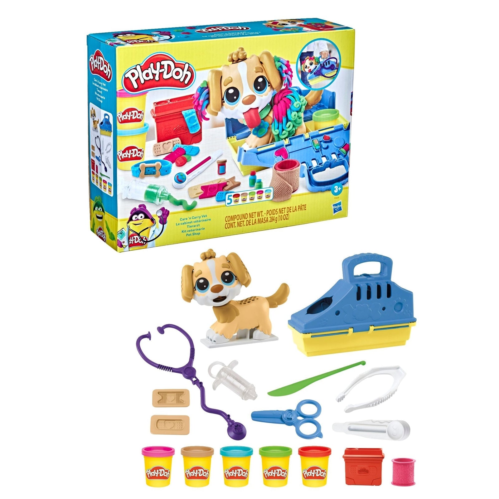 Care N' Carry Vet Playset, With Compound Cans, Non-Toxic, 10 oz, 5-pc, Ages 3+ E7O7 - product image 1