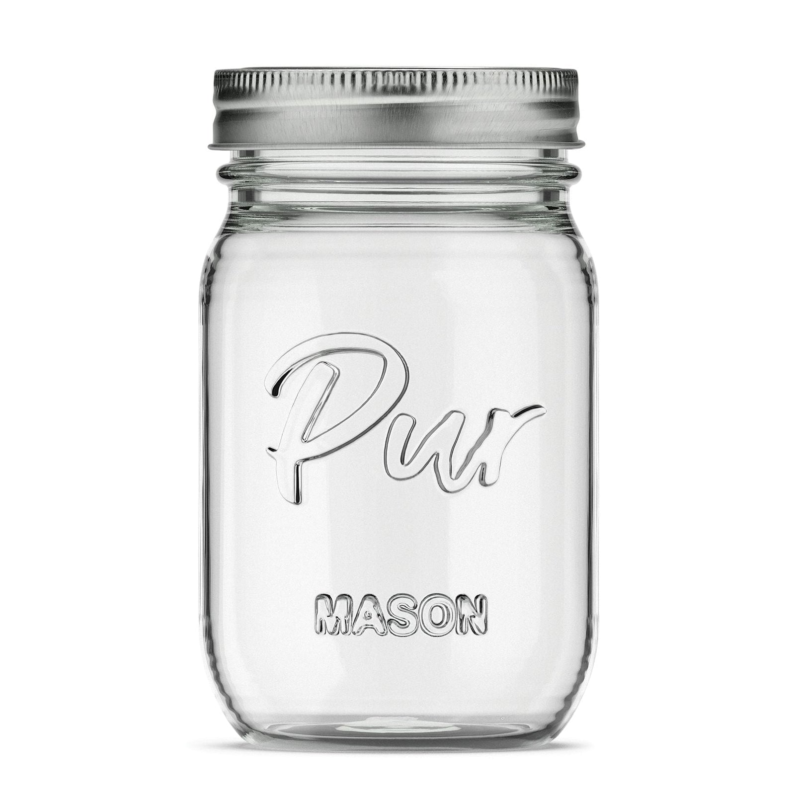 Mason Regular Mouth Glass Jar with Lid & Band, 16-oz/473-mL, 12-pk S4A8 - product image 1
