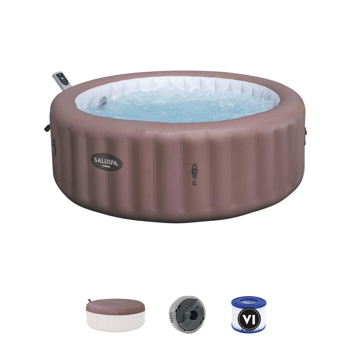 Spa Hawaii Smart AirJet 6-Person Terracotta Round Spa, 77-in x 28-in V7W8 - product image 4
