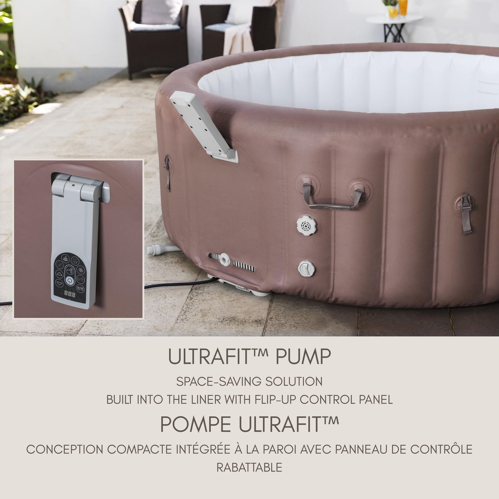 Spa Hawaii Smart AirJet 6-Person Terracotta Round Spa, 77-in x 28-in V7W8 - product image 6