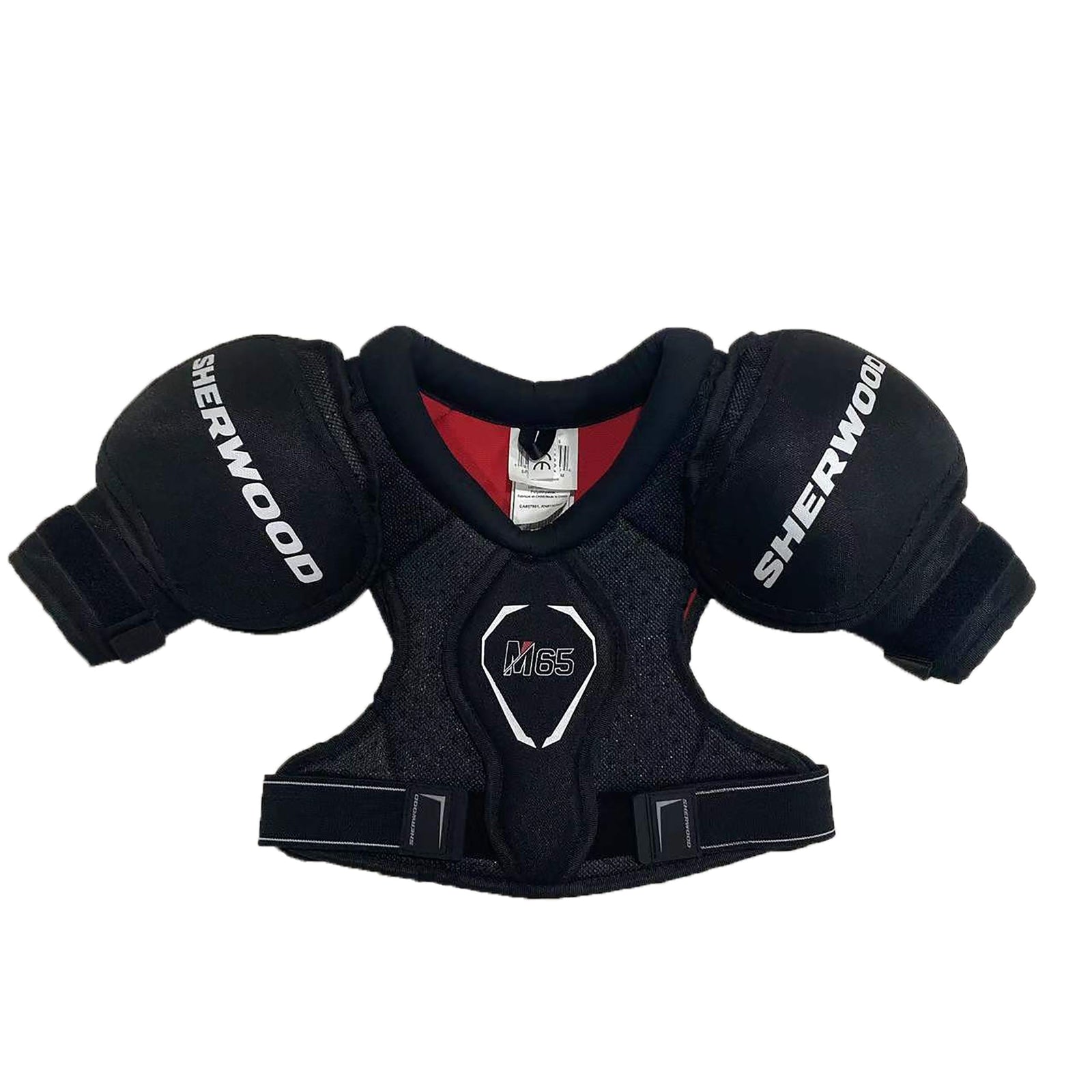Rekker M65 Hockey Shoulder Pads, Youth, Black/Red, Assorted Sizes F3V0 - product image 1