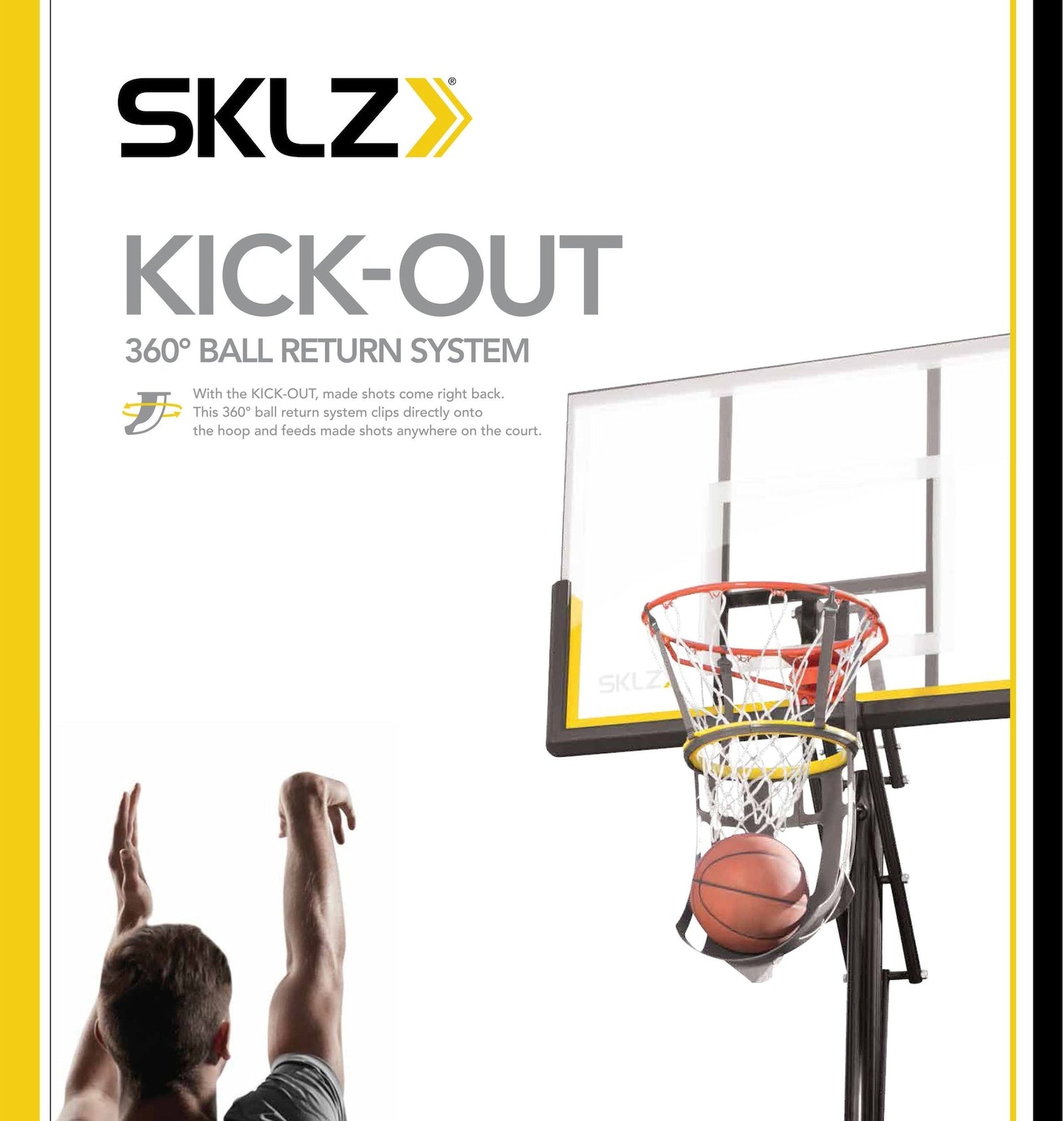 Kick-Out 360 Degree Clip-On Basketball Shot Return System Training Aid N4H6 - product image 3