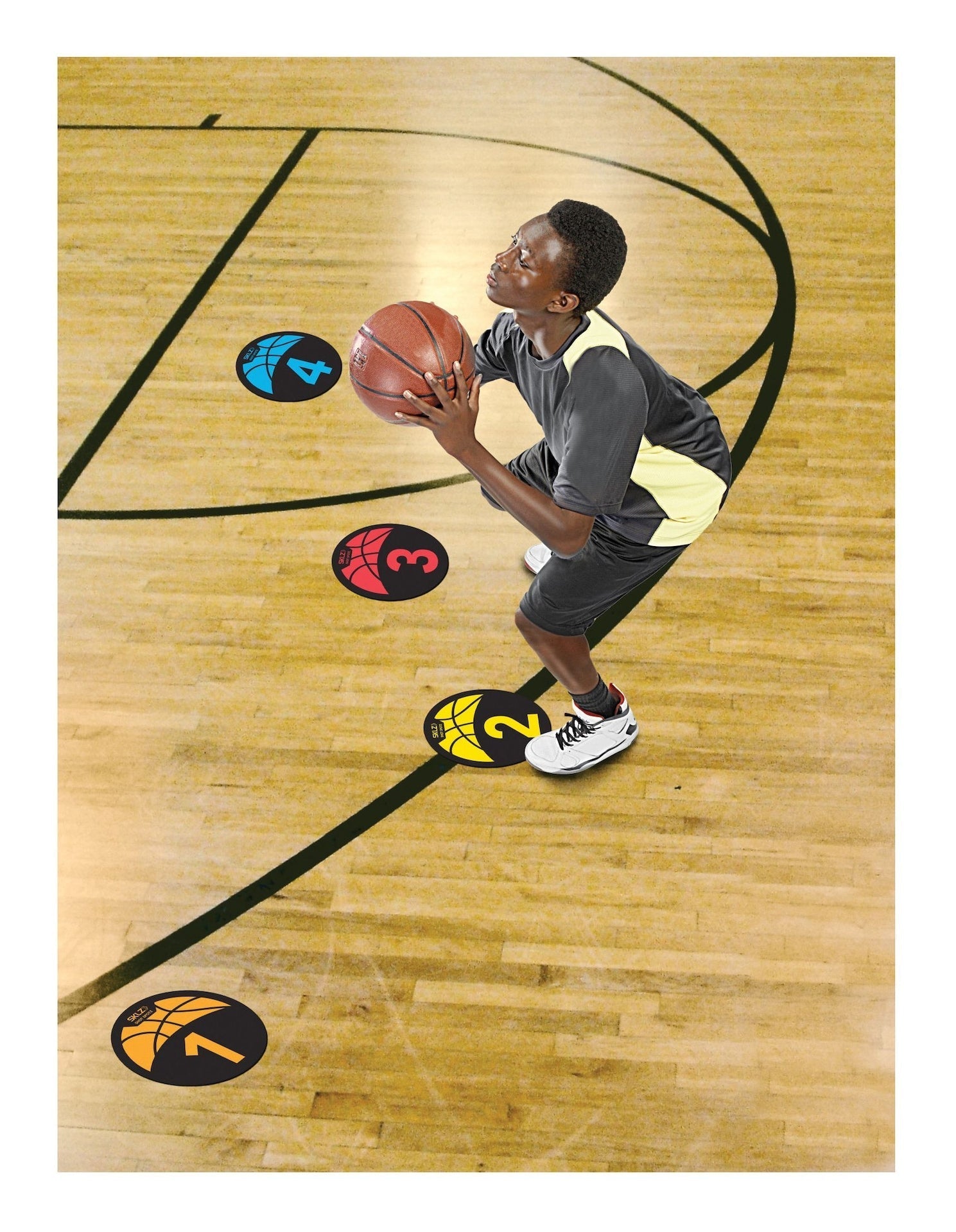 Shot Spotz Indoor/Outdoor Numbered Basketball Training Markers with Digital Timer J2W9 - product image 4
