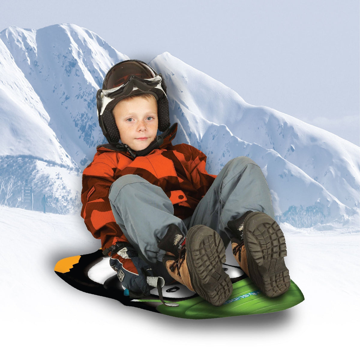 Snow Slider Kids' 1-Person Lightweight Foam Winter Snow Sled/Toboggan with Handles, Assorted F7K1 - product image 4