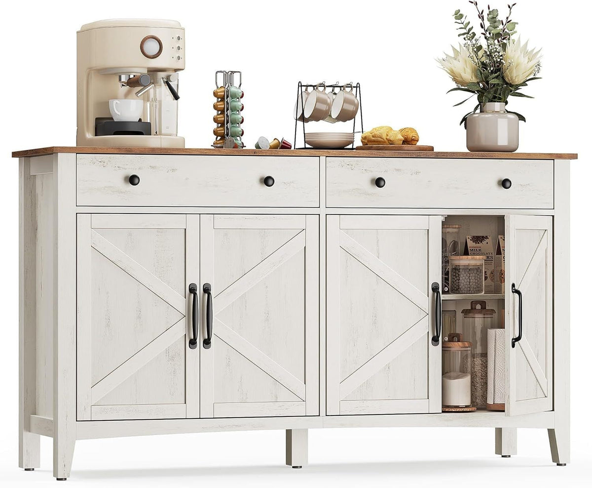 Home Rustic White/Honey Brown Buffet Cabinet G5Y3 - product image 1