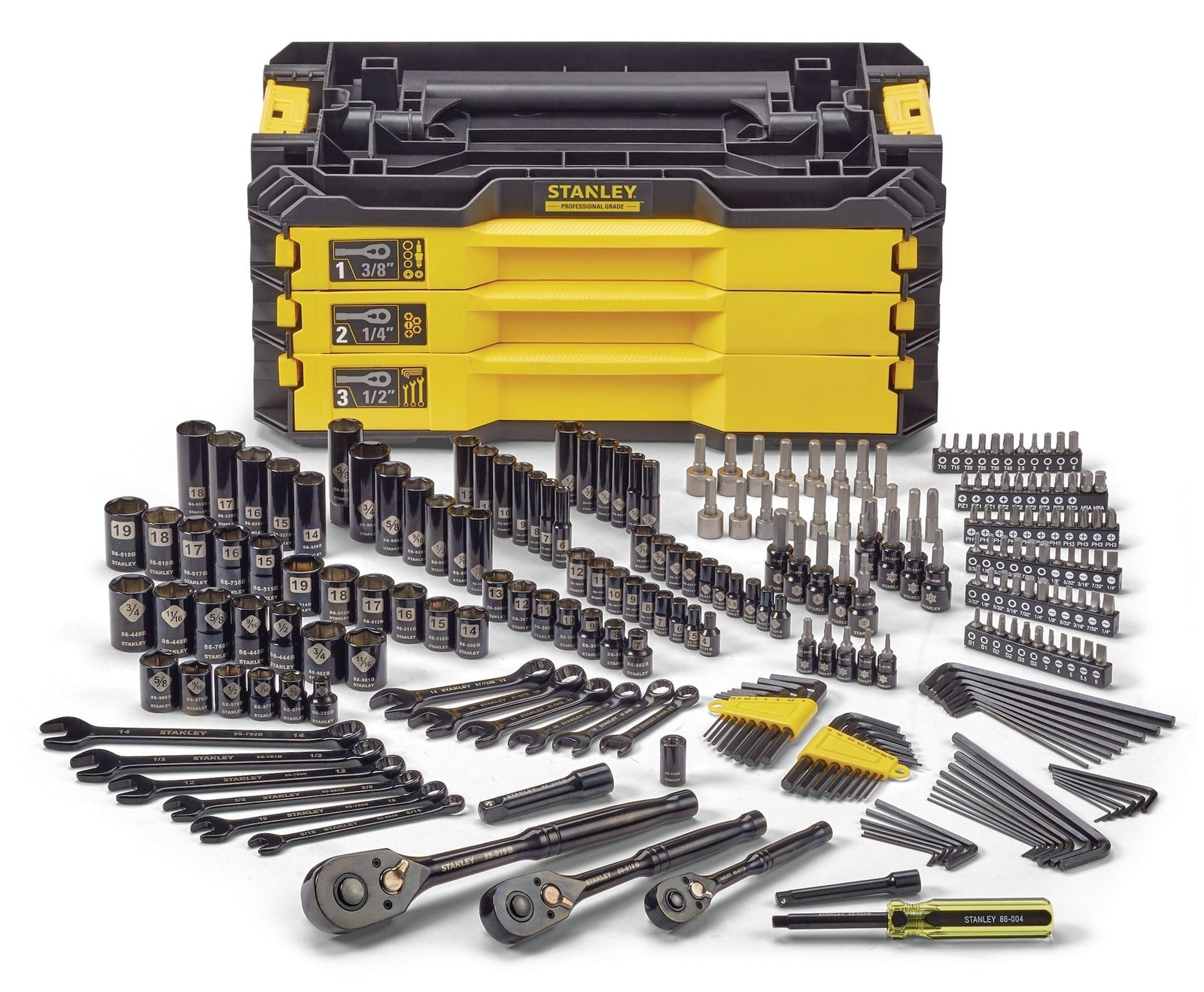 Professional Grade Black Chrome Socket Set, SAE/Metric, 236-pc Y9S0 - product image 4