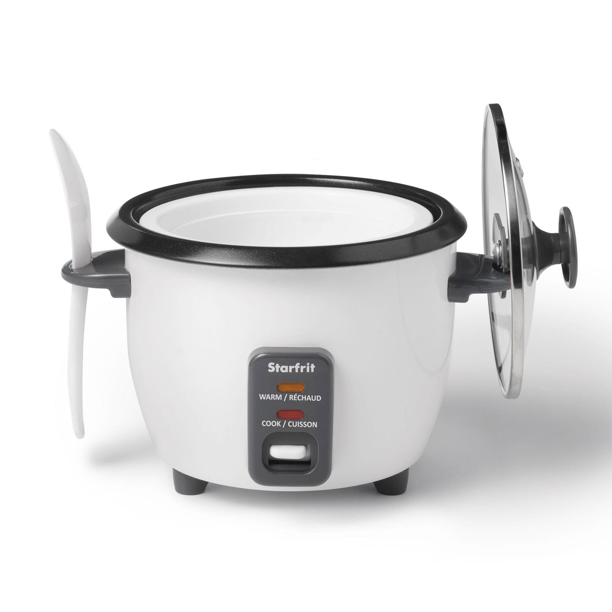 300W 6-Cup White Rice Cooker with Steam Basket O4Q9 - product image 3