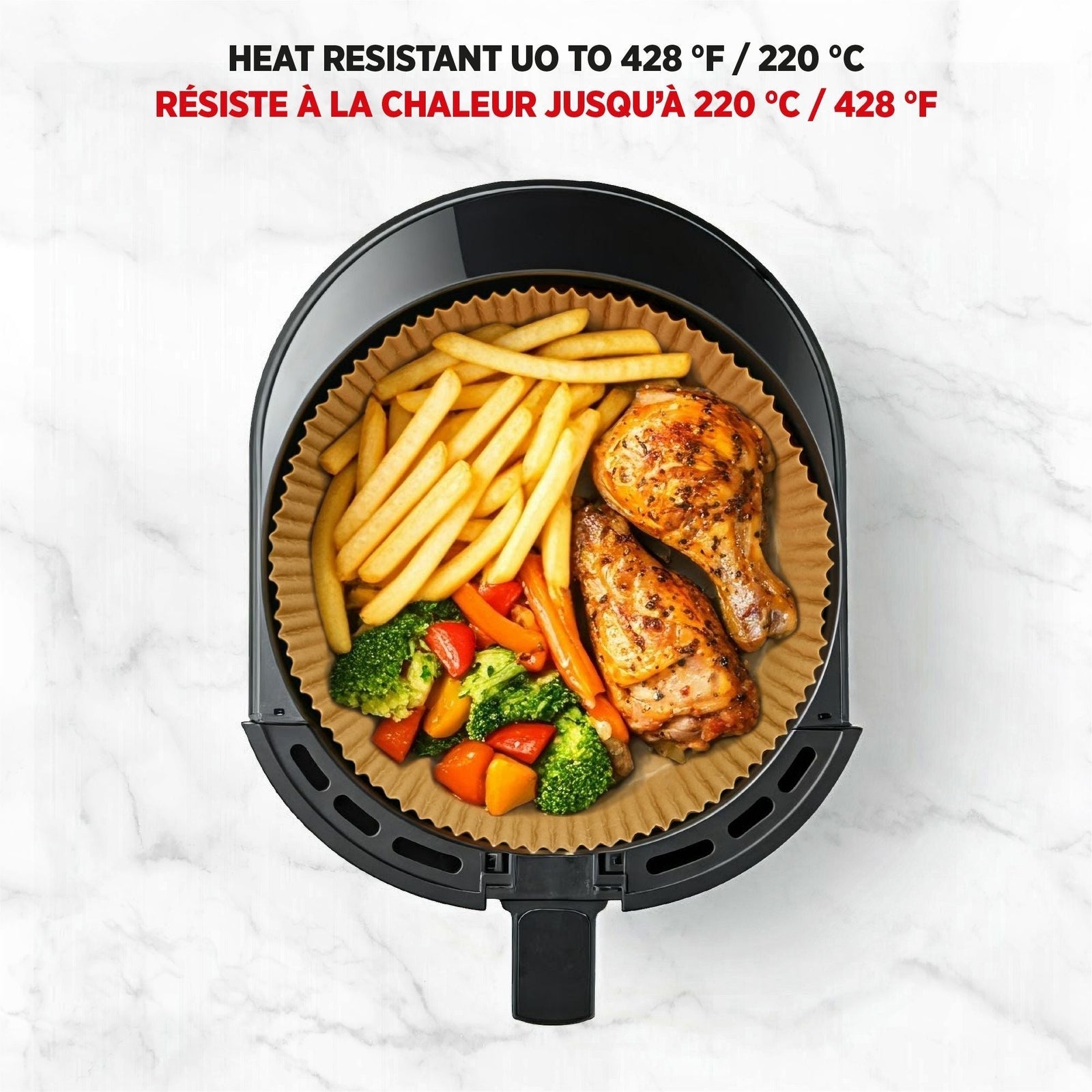 Round Non-Stick Parchment Paper Air Fryer Liner, 50-pk V4H0 - product image 5