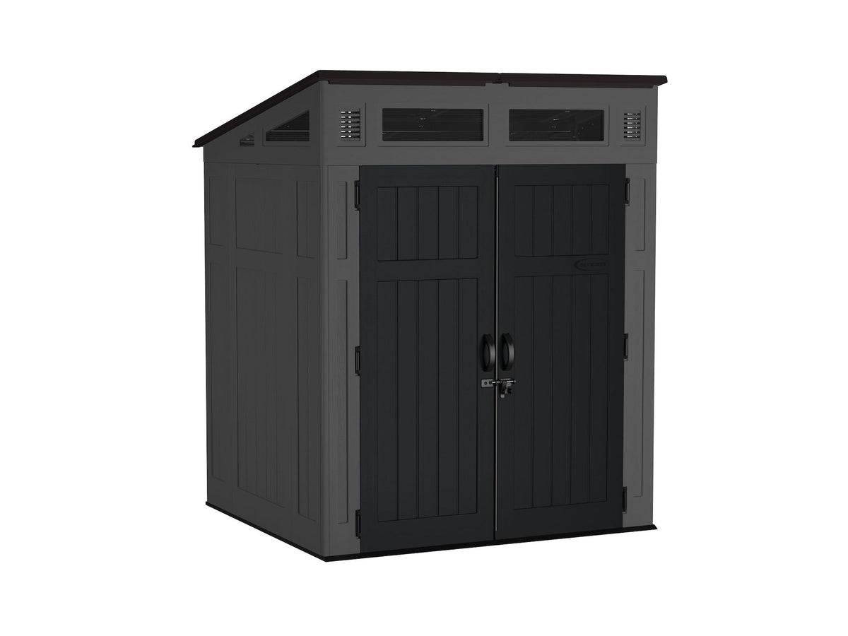 Modernist 6x5-ft Peppercorn/Black Storage Shed O9E4 - product image 1