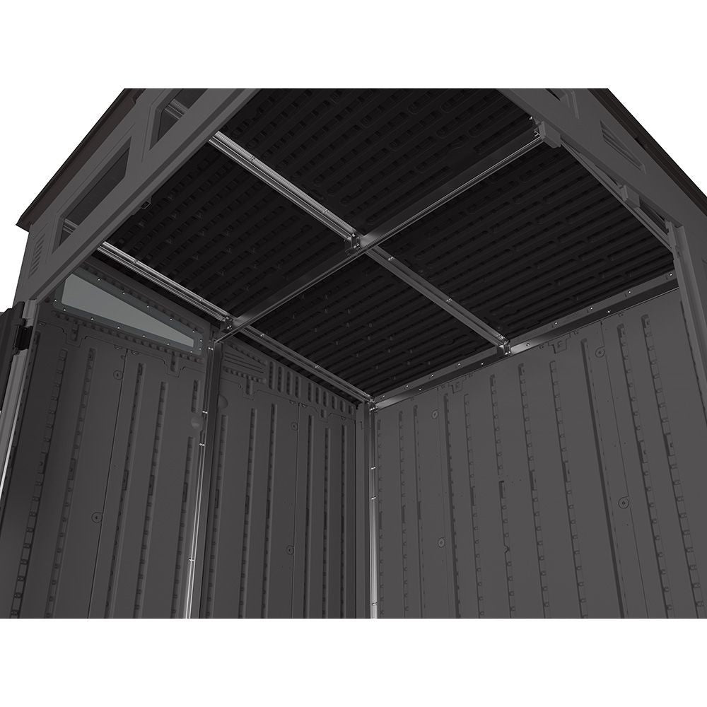 Modernist 6x5-ft Peppercorn/Black Storage Shed O9E4 - product image 7