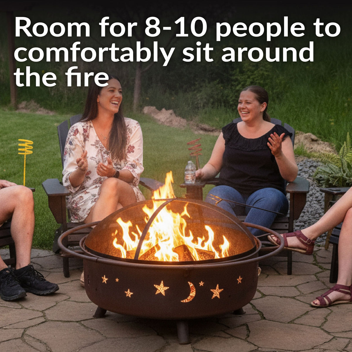 Décor Steel Cosmic Fire Pit, Extra-Large, 42-in B6T8 - product image 7