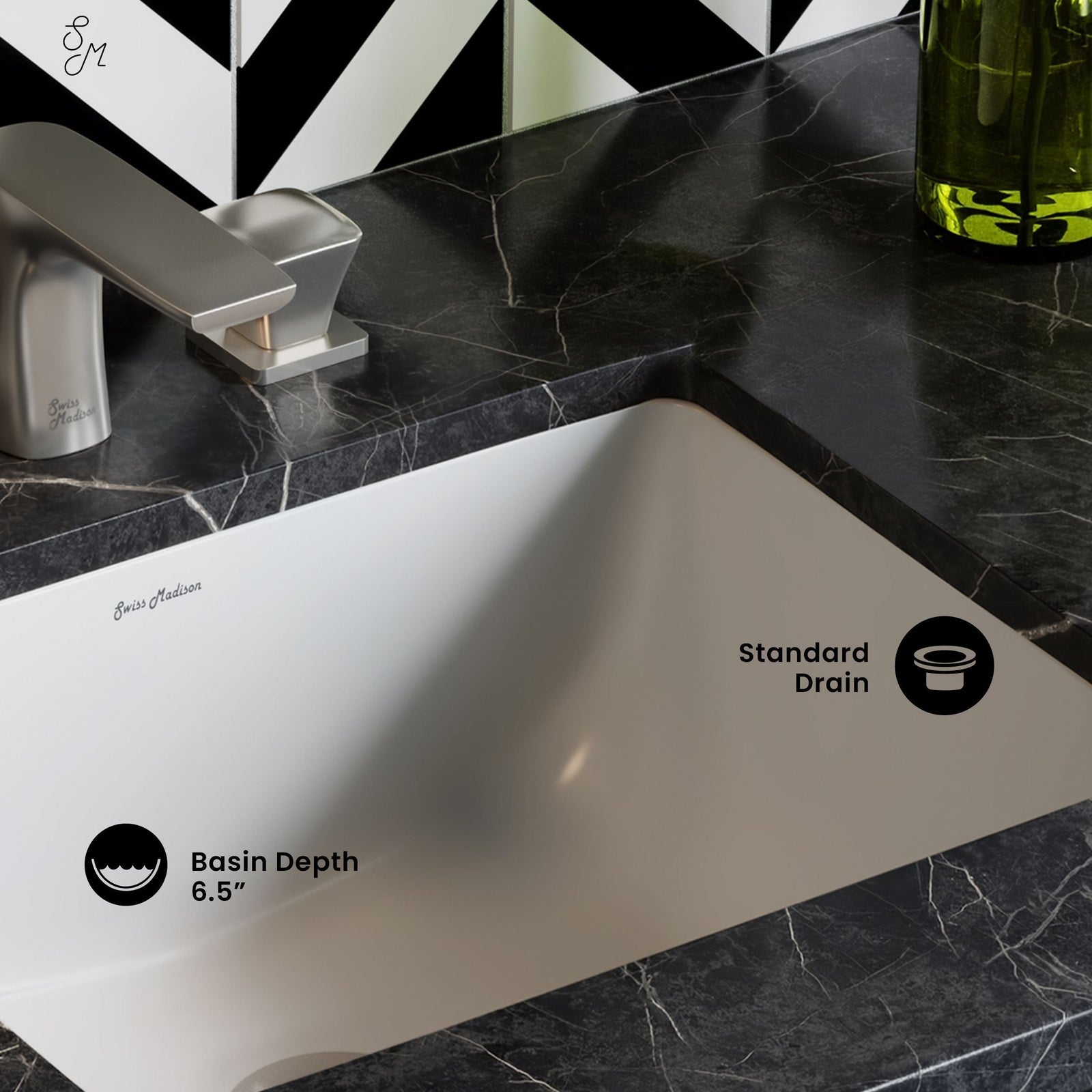 Plaisir 18.5 Rectangular Under-Mount Bathroom Sink R5U3 - product image 4