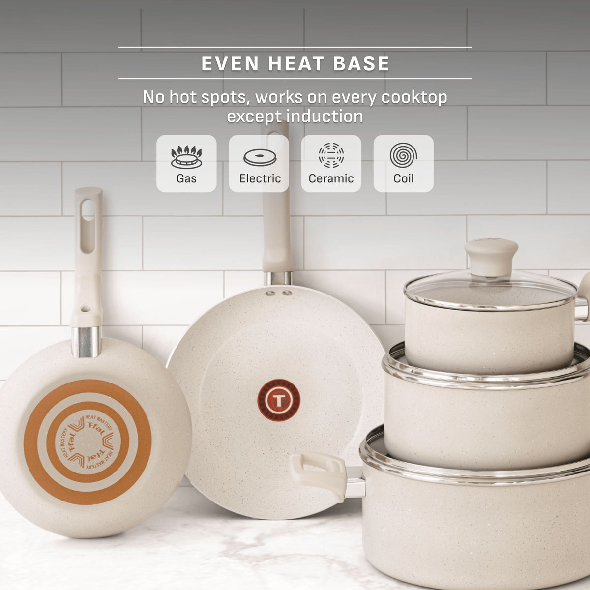Beige 10-Piece Non-Stick Set, Beige X2Y5 - product image 6