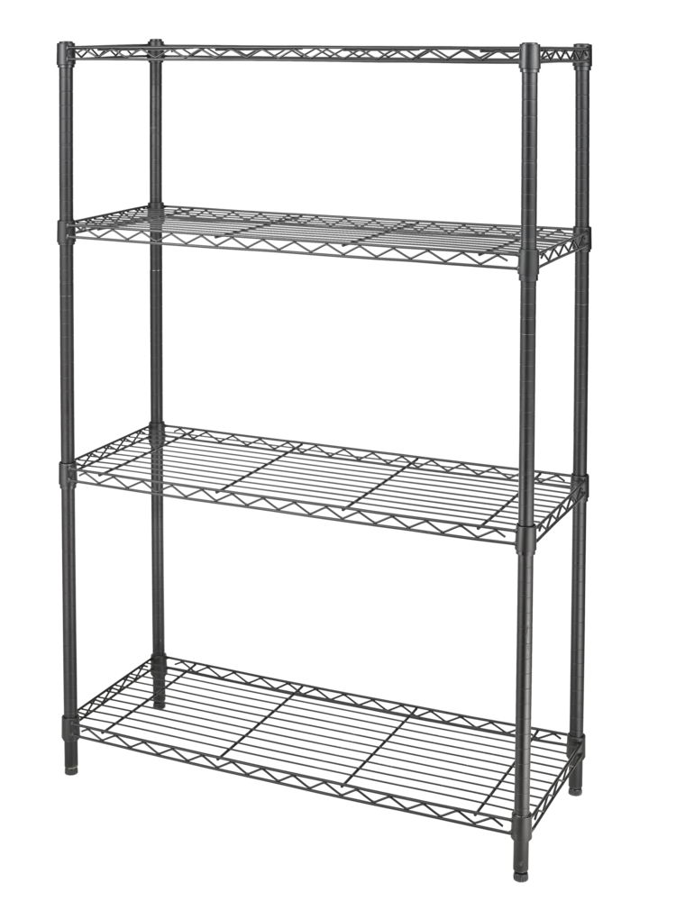 type A Metal 4-Tier Adjustable Wire Storage Shelves/Unit, Black X0V1 - product image 1