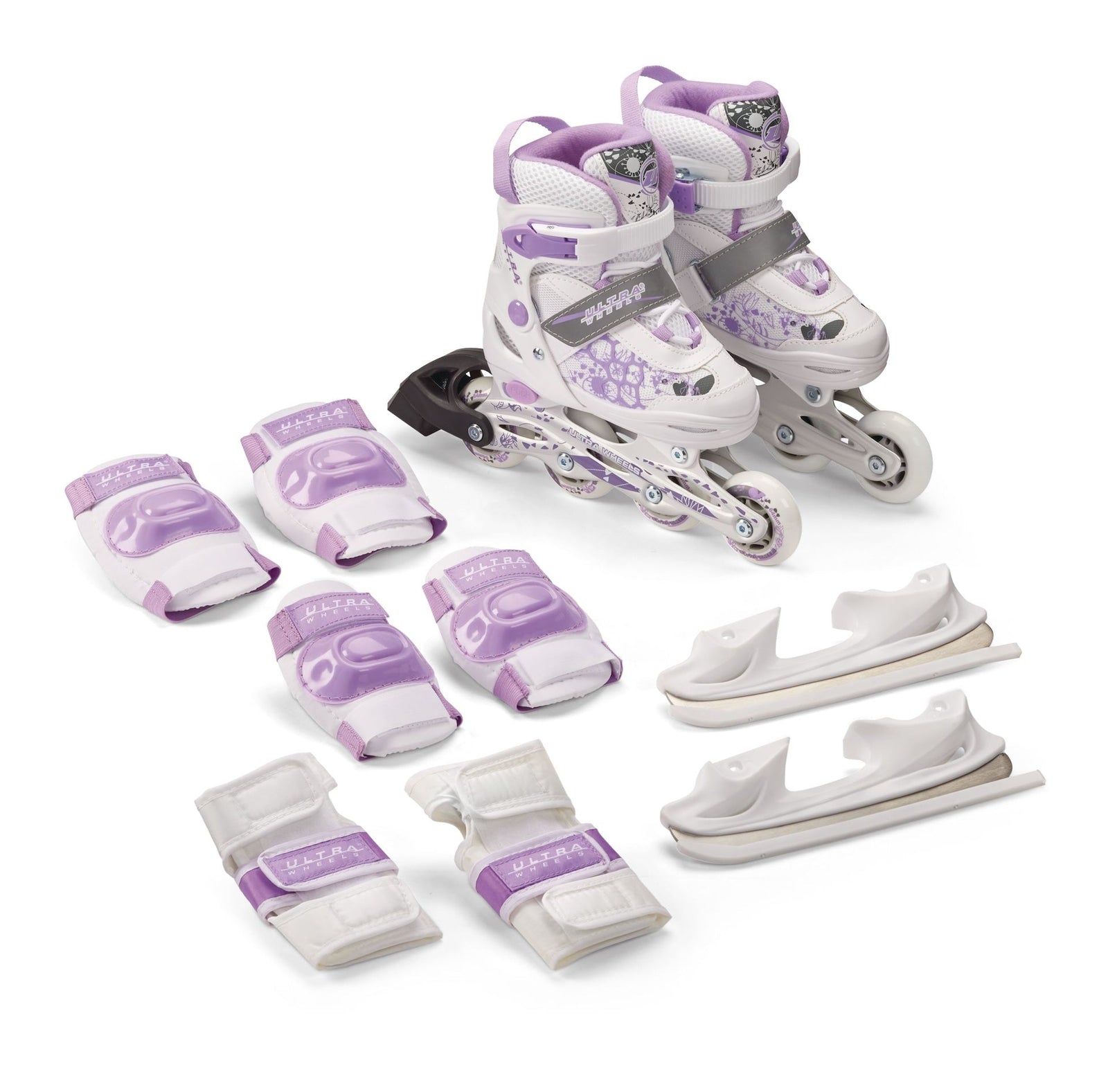 Wheels Switchers Ice/Inline Skates with Pad Set, Purple, Youth Y9F2 - product image 1