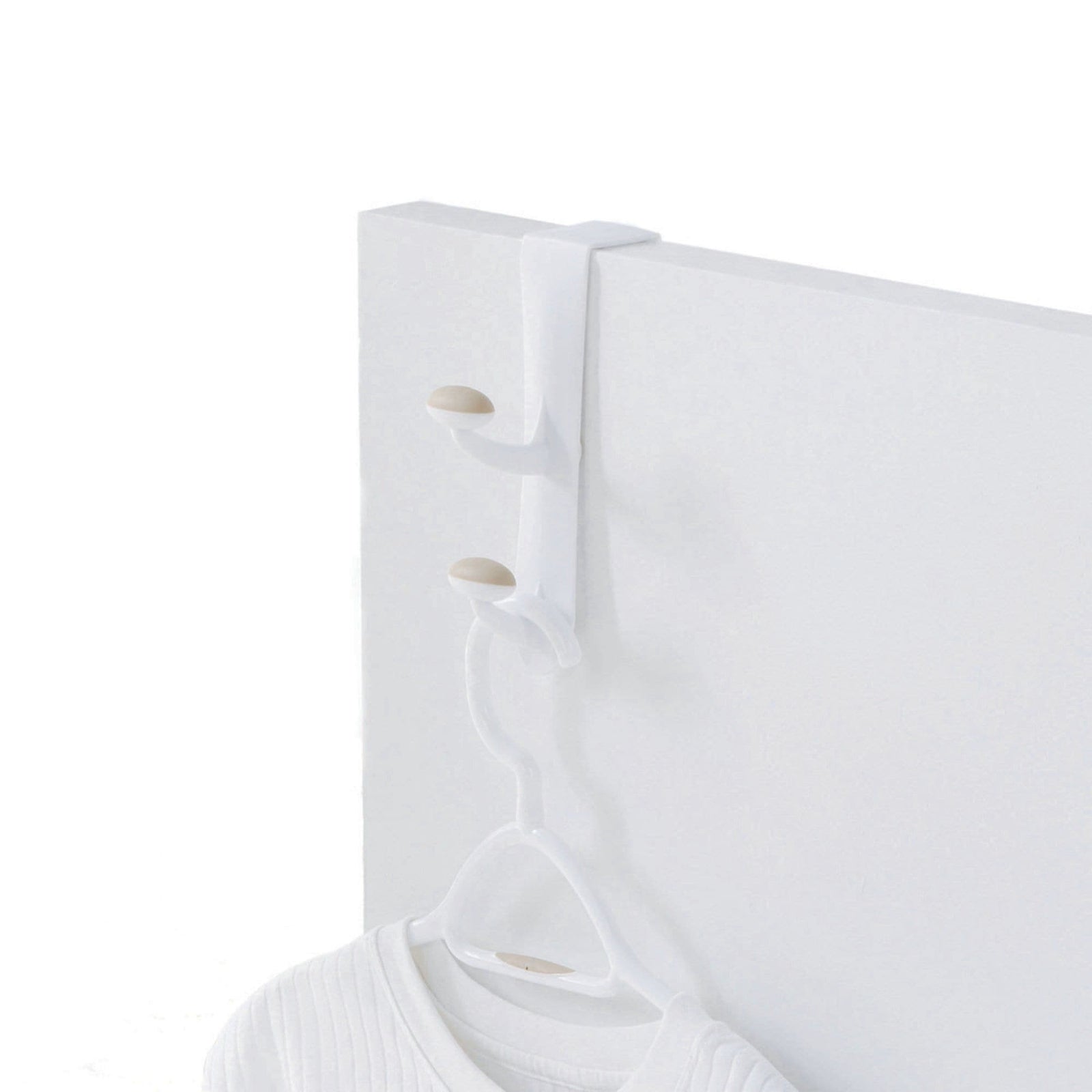 Plastic 2-Hook Over the Door Hook, White, 10-in Z7P7 - product image 1