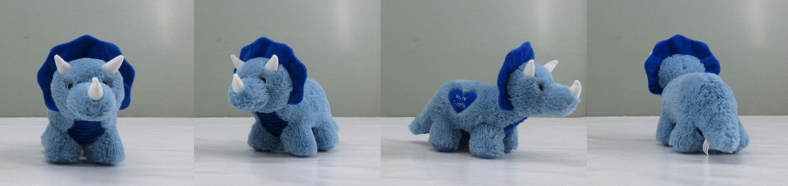 Valentine's Day Blue Plush Dinosaur Stuffed Toy Gift, 14.5-in O8E0 - product image 1