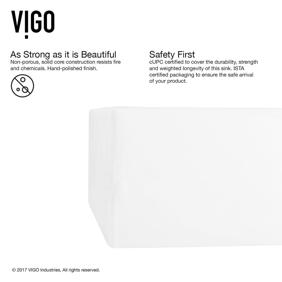 Dianthus Matte Stone Square Vessel Bathroom Sink, Above-Counter Installation, White M1L7 - product image 4