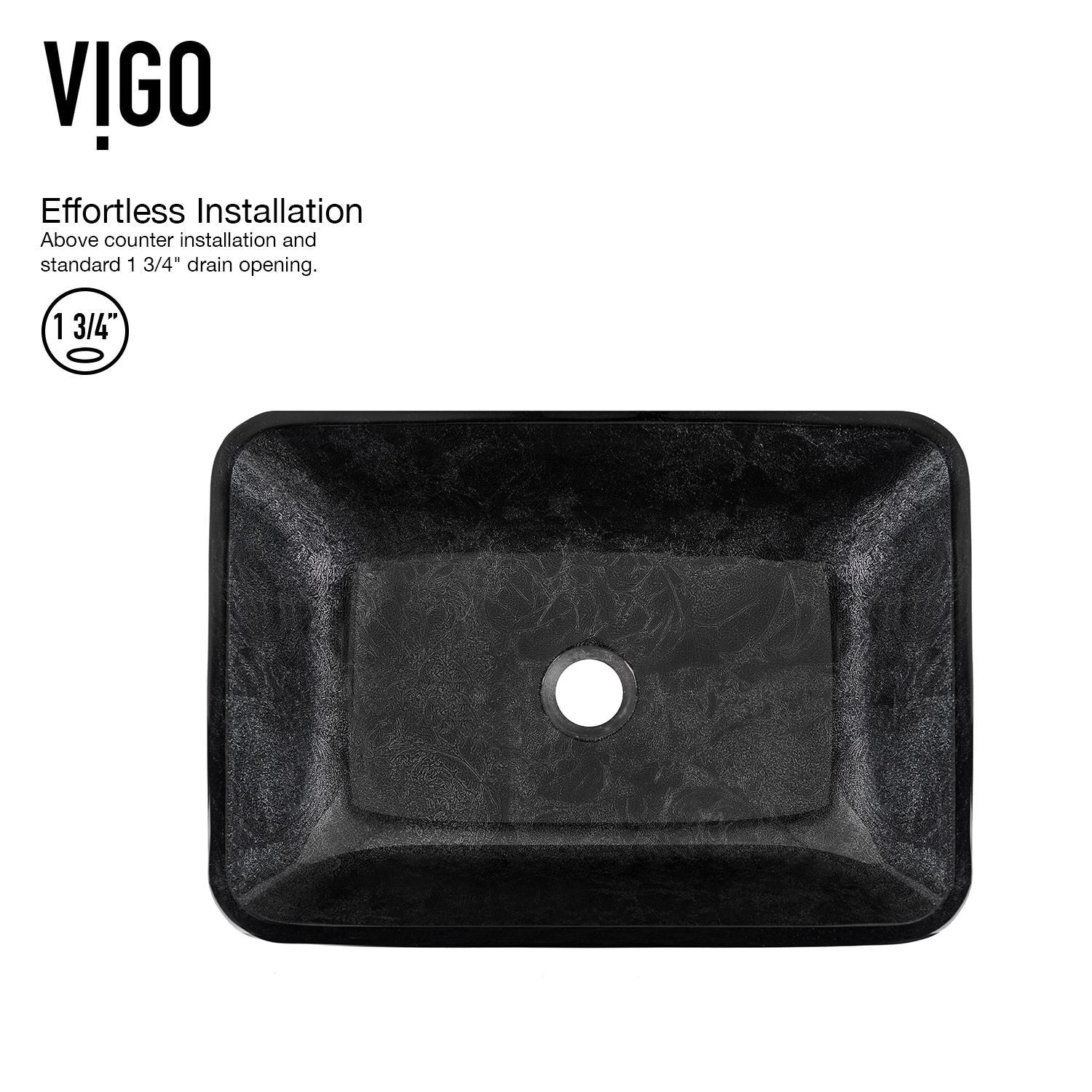 Glass Grey Onyx Bathroom Sink/Basin Set with Matte Gold Niko Faucet and Rectangular Vessel G2A5 - product image 6