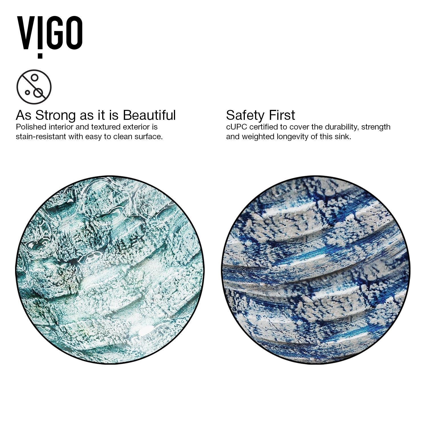 Glass Oceania Blue Bathroom Sink/Basin Set with Linus Faucet and Round Vessel N2R8 - product image 7