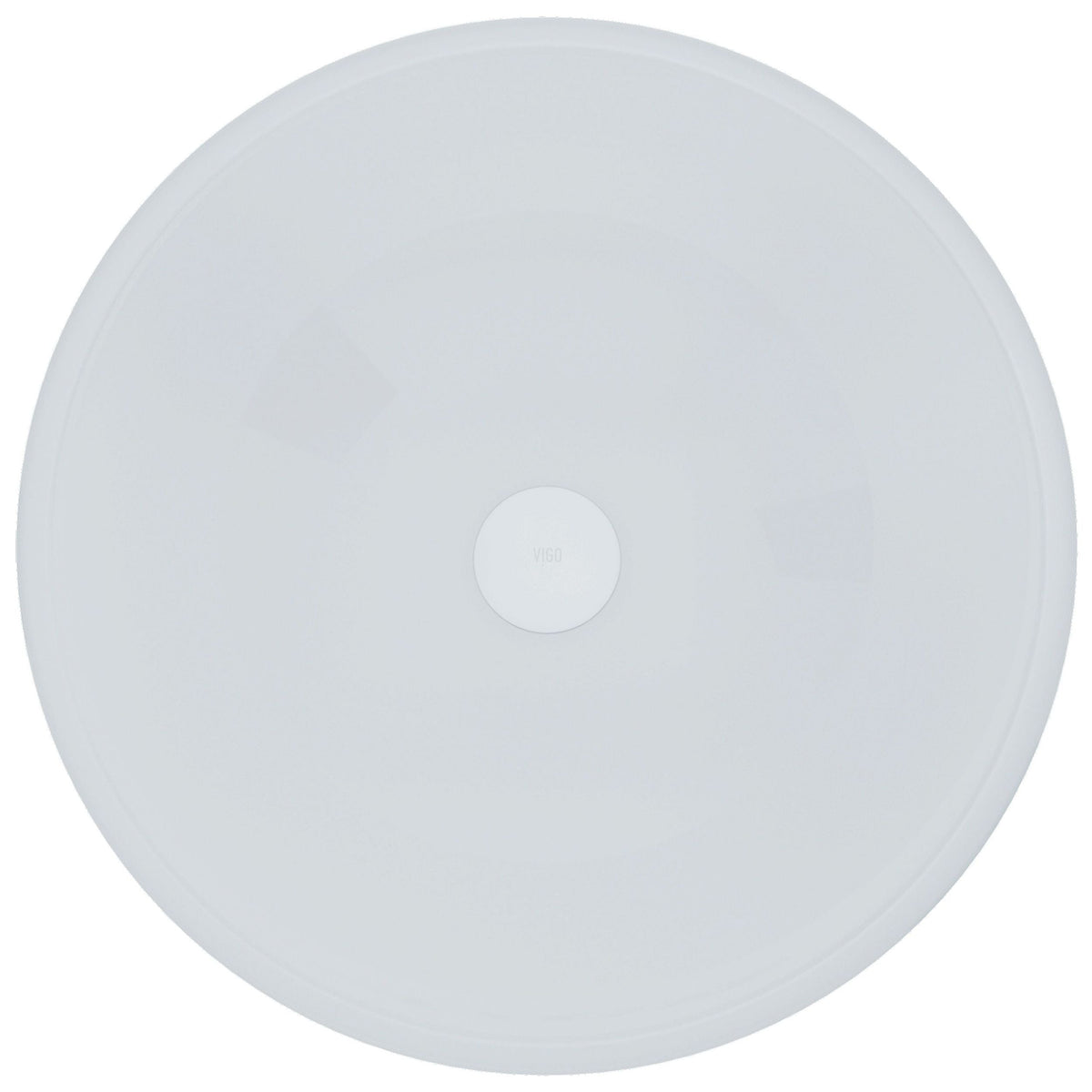 Glass Round Vessel Bathroom Sink/Basin with Rounded Edges & Deep Bowl, White A5K4 - product image 1