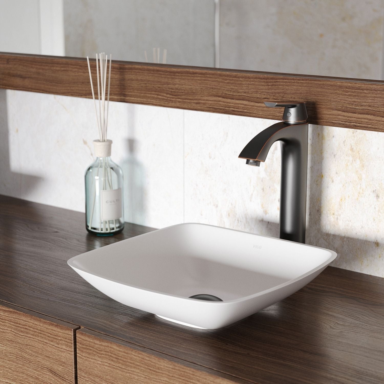 Hyacinth Matte Stone Round Vessel Bathroom Sink/Basin, Handpolished Construction, White I6X1 - product image 6