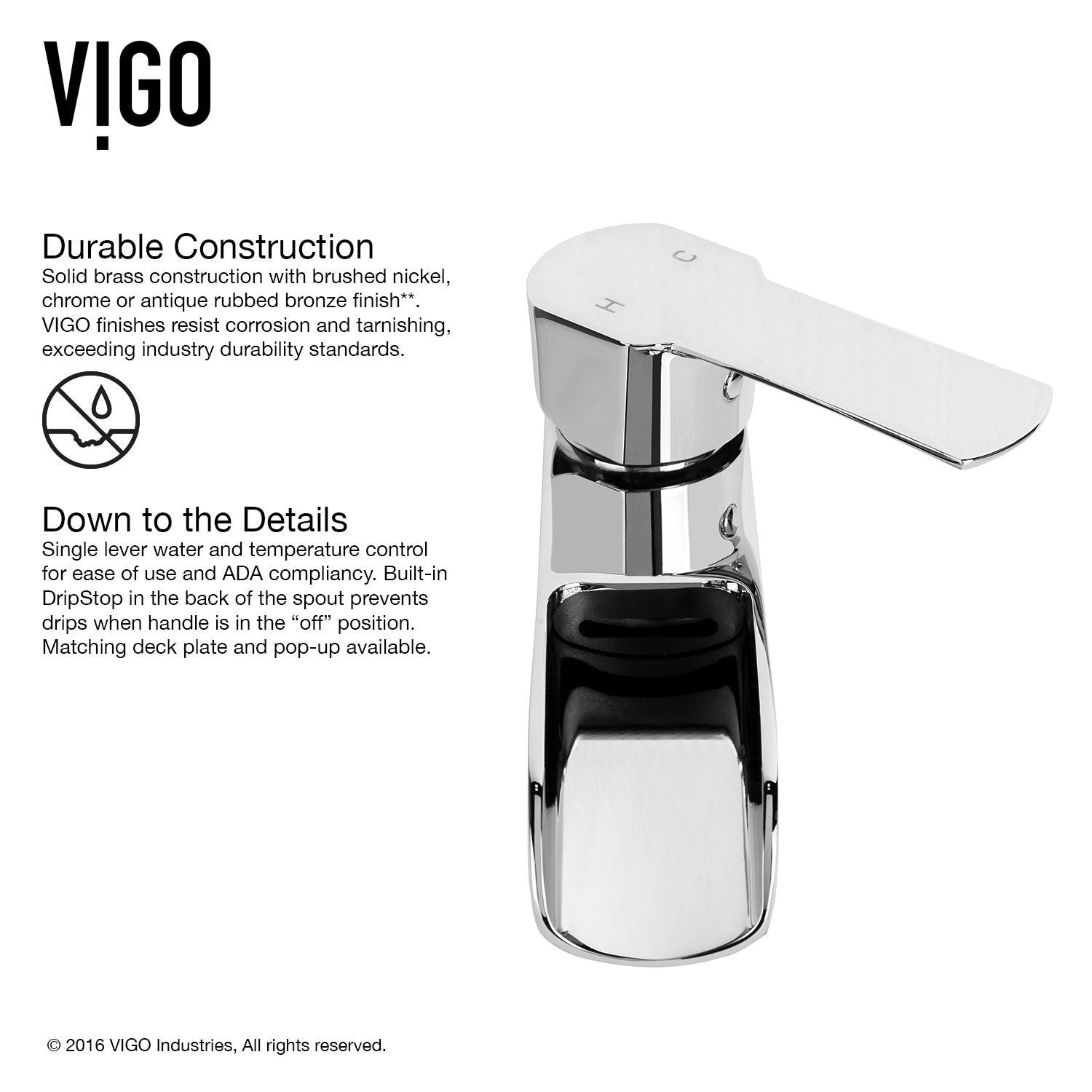 Magnolia MatteStone White Bathroom Sink/Basin Set with Niko Faucet and Rectangular Composite Vessel I6R9 - product image 3