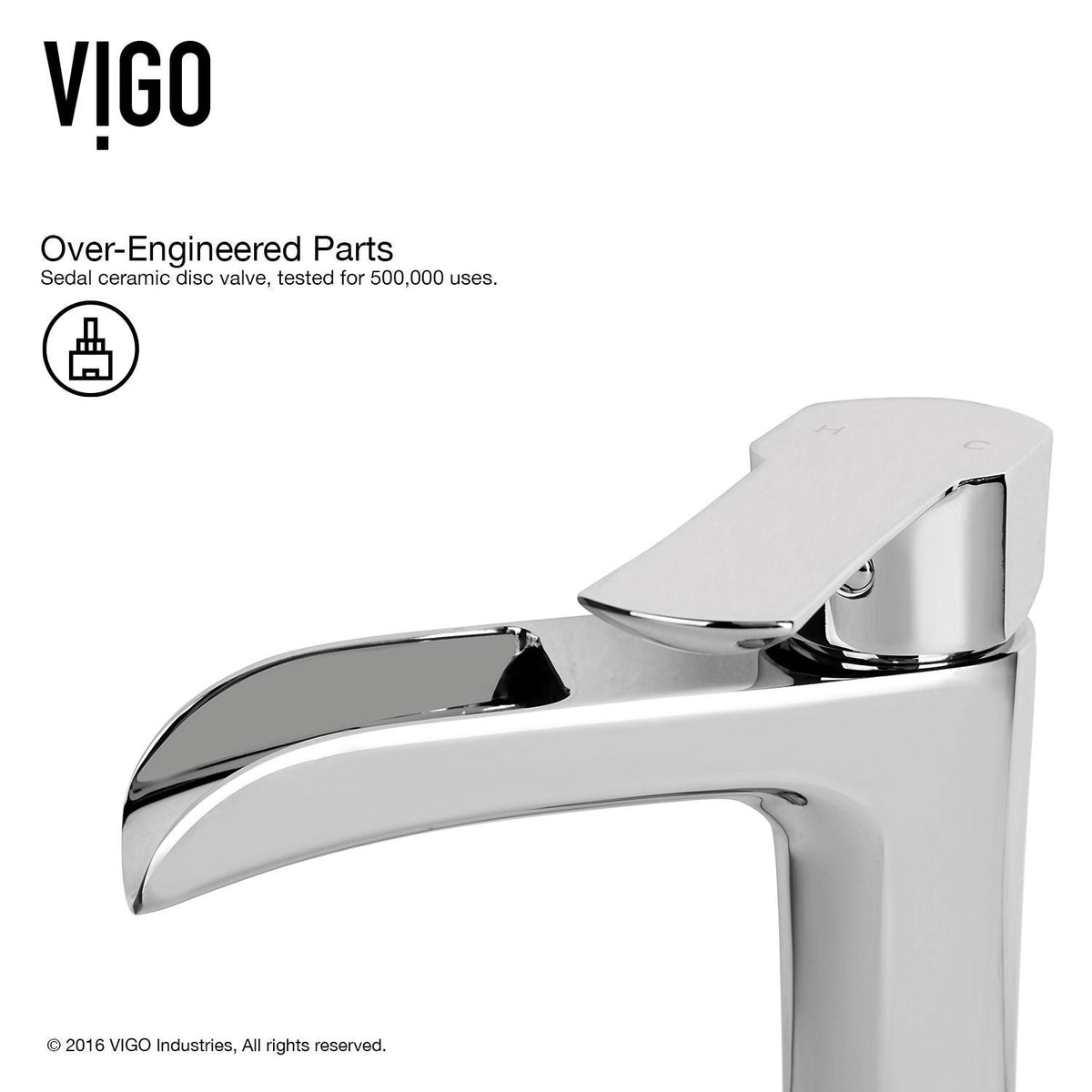Magnolia MatteStone White Bathroom Sink/Basin Set with Niko Faucet and Rectangular Composite Vessel I6R9 - product image 6