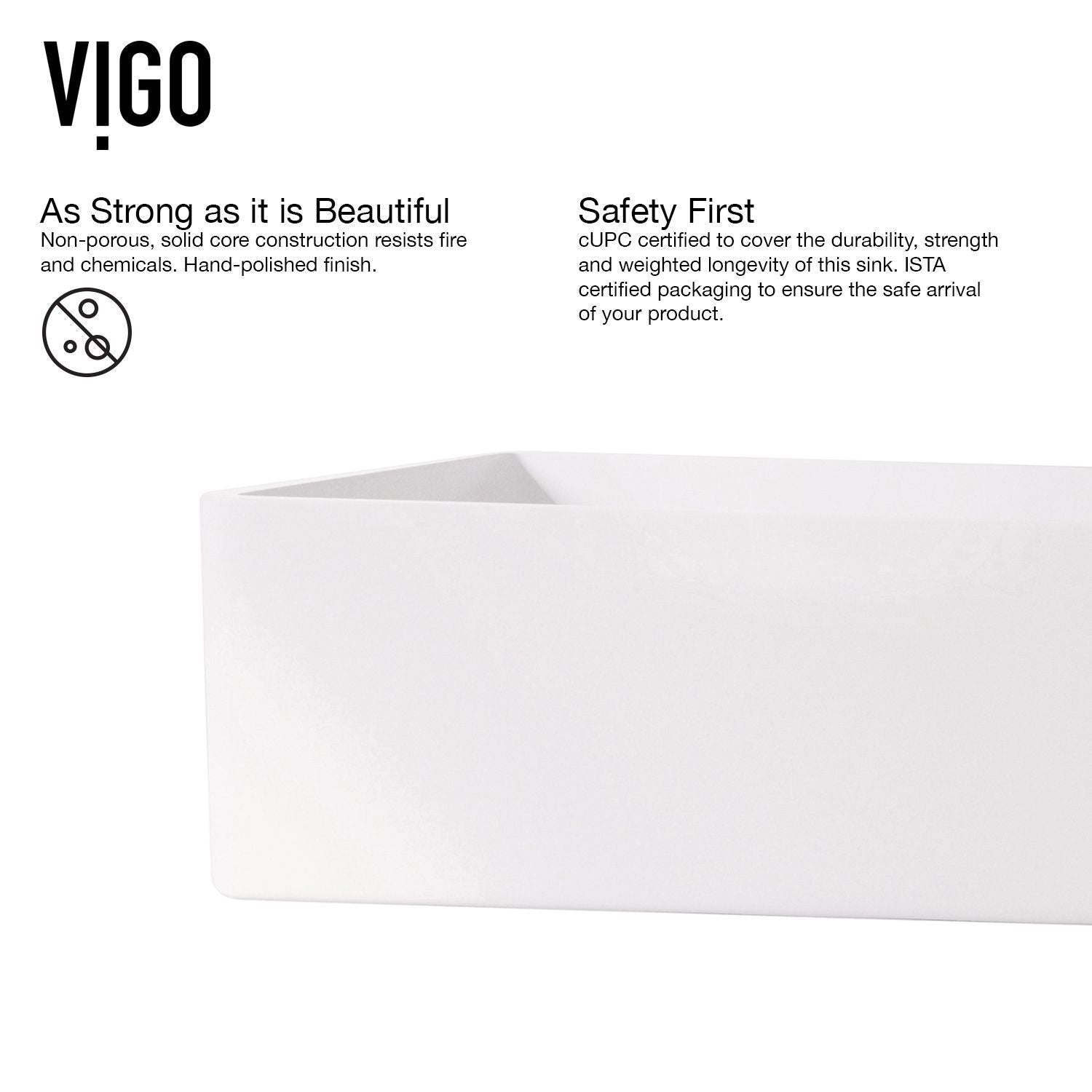 Magnolia MatteStone White Bathroom Sink/Basin Set with Olus Wall Mount Faucet and Rectangular Composite Vessel Z7H8 - product image 8