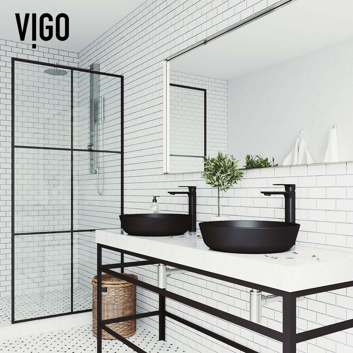 Modus Glass Round Vessel Bathroom Sink/Basin with Rounded Edges & Deep Bowl, Black V4R8 - product image 6