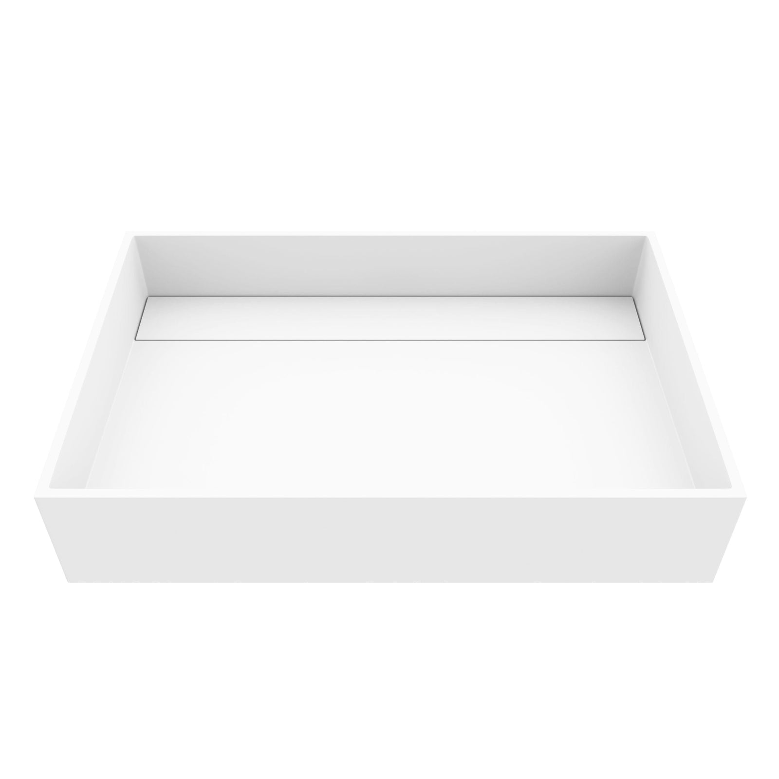Montauk MatteStone 23x15-in Deep White Bathroom Sink/Basin with Rectangular Vessel Y2D8 - product image 1