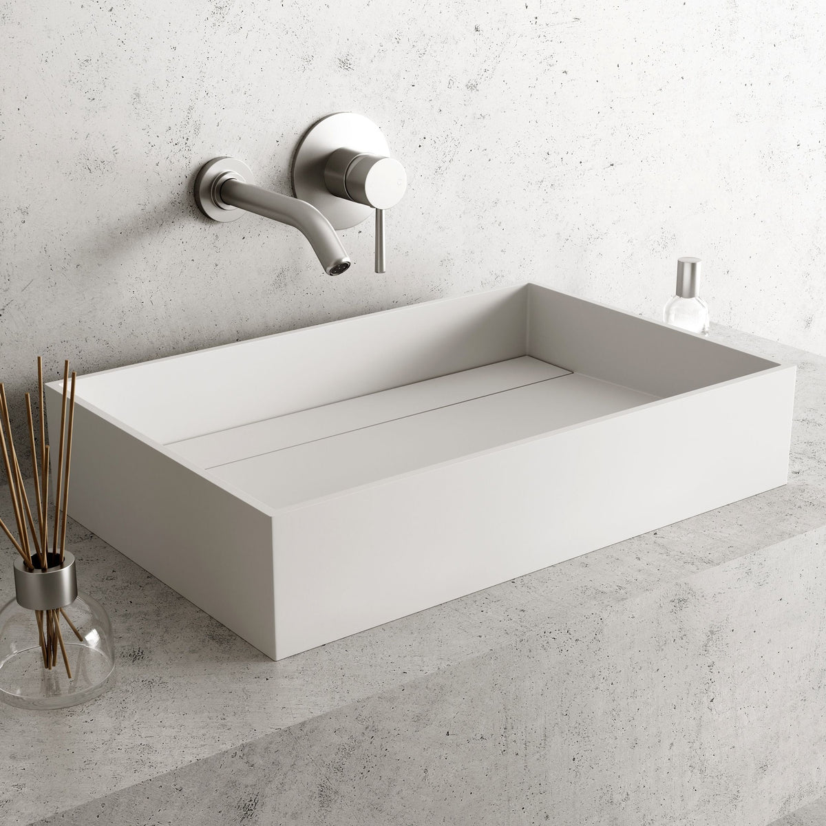 Montauk MatteStone 23x15-in Deep White Bathroom Sink/Basin with Rectangular Vessel Y2D8 - product image 8