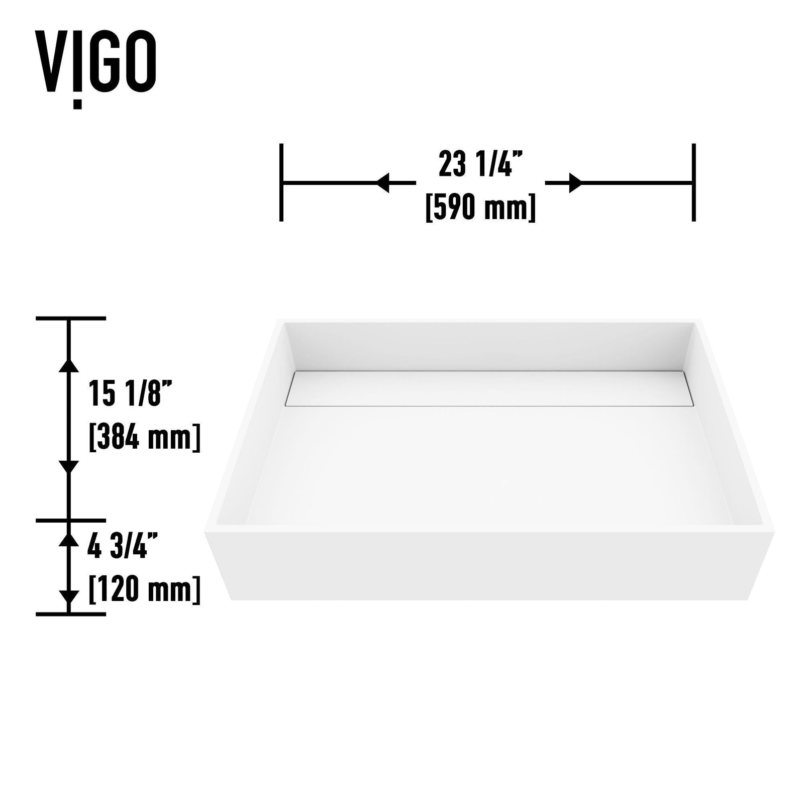 Montauk MatteStone White Bathroom Sink/Basin Set with Niko Faucet and Rectangular Composite Vessel R8Z0 - product image 5