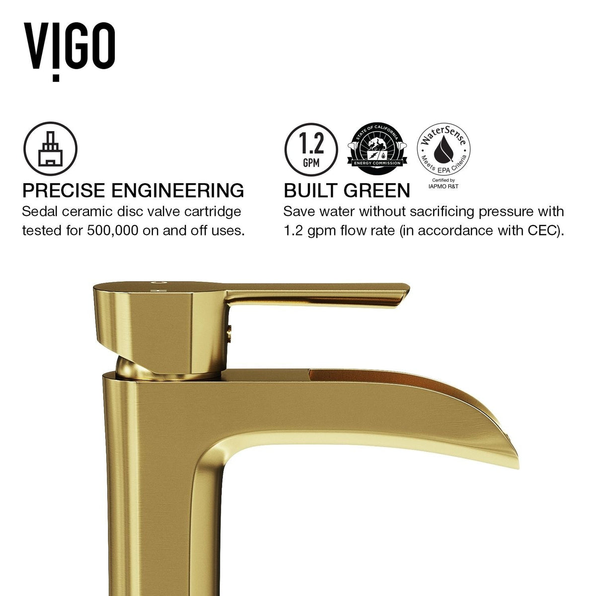 Niko Single Handle Single-Hole Bathroom Vessel Faucet in Matte Brushed Gold Z4F5 - product image 4