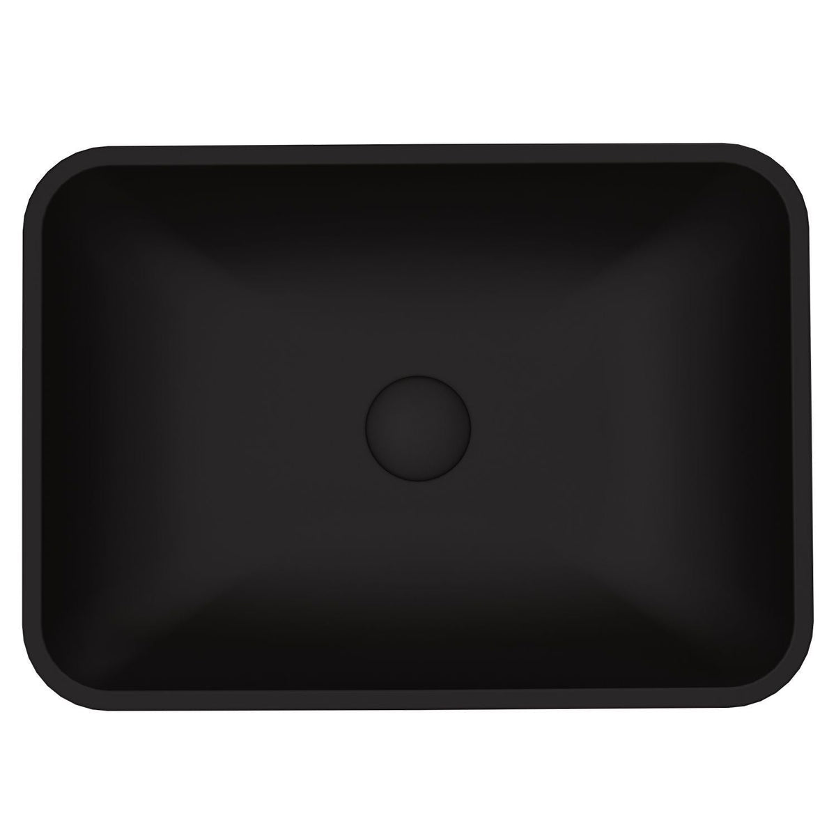 Sottile MatteShell Rectangular Vessel Bathroom Sink/Basin with Deep Bowl, Black Y2D9 - product image 1