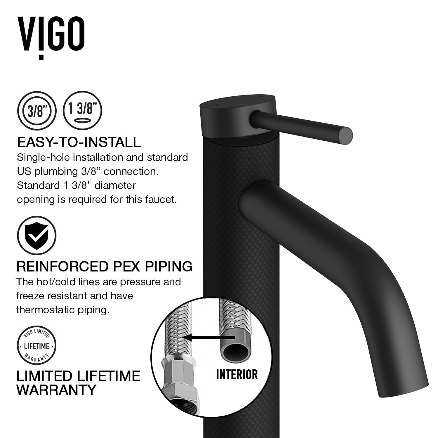 Titanium Glass Slate Grey Bathroom Sink/Basin Set with Lexington Faucet and Rectangular Vessel J6X4 - product image 4