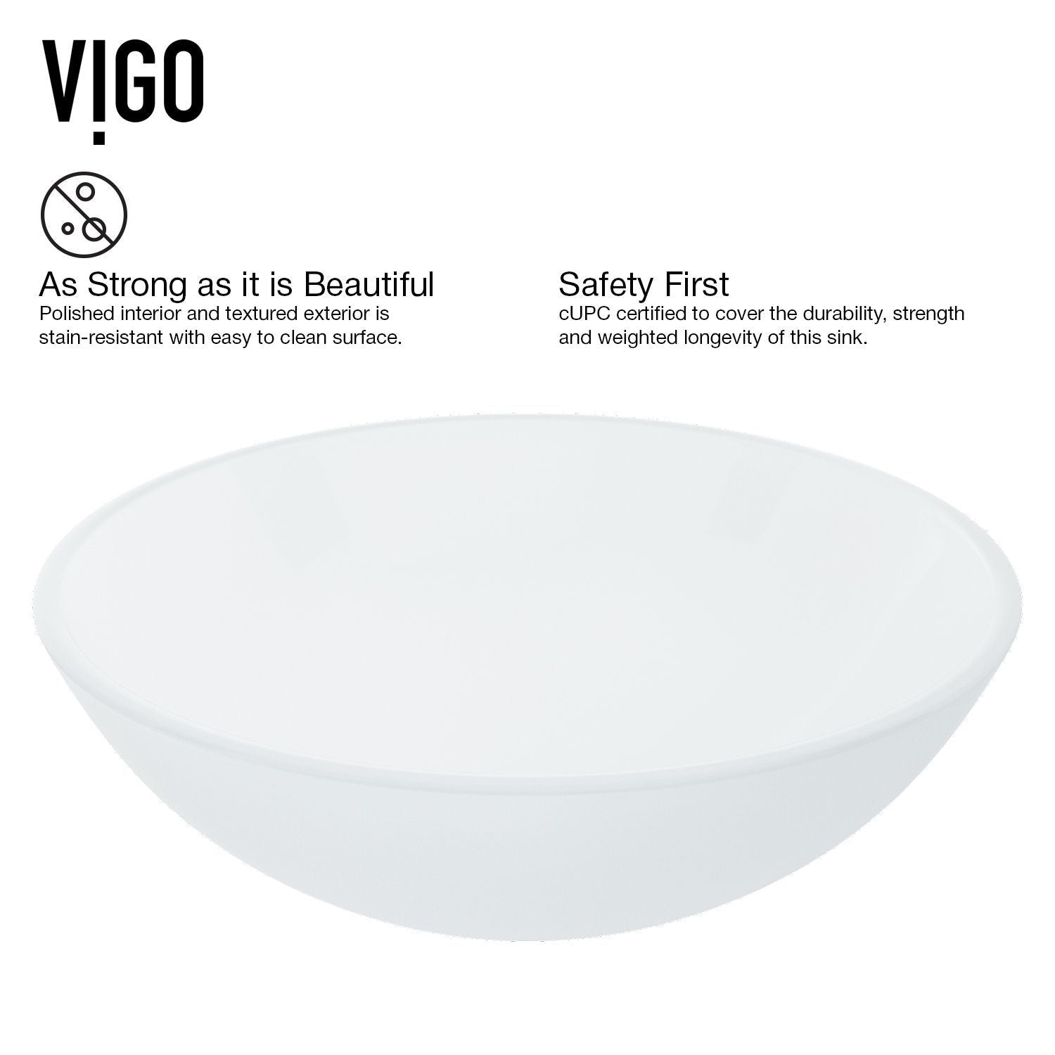 White Frost White Bathroom Sink/Basin Set with Linus Faucet and Round Glass Vessel U8B5 - product image 8