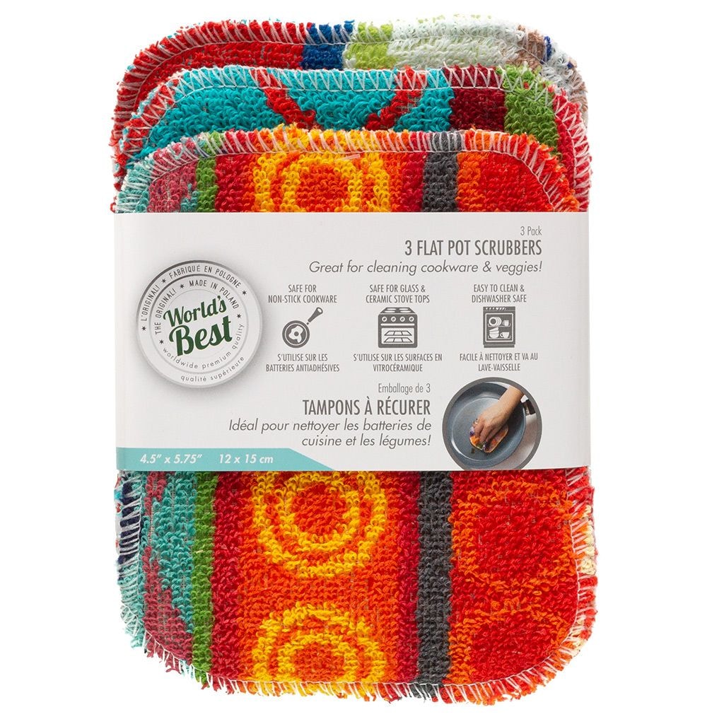 Best Multi-Surface Flat Pot Scrubber, 3-pk L0P6 - product image 1