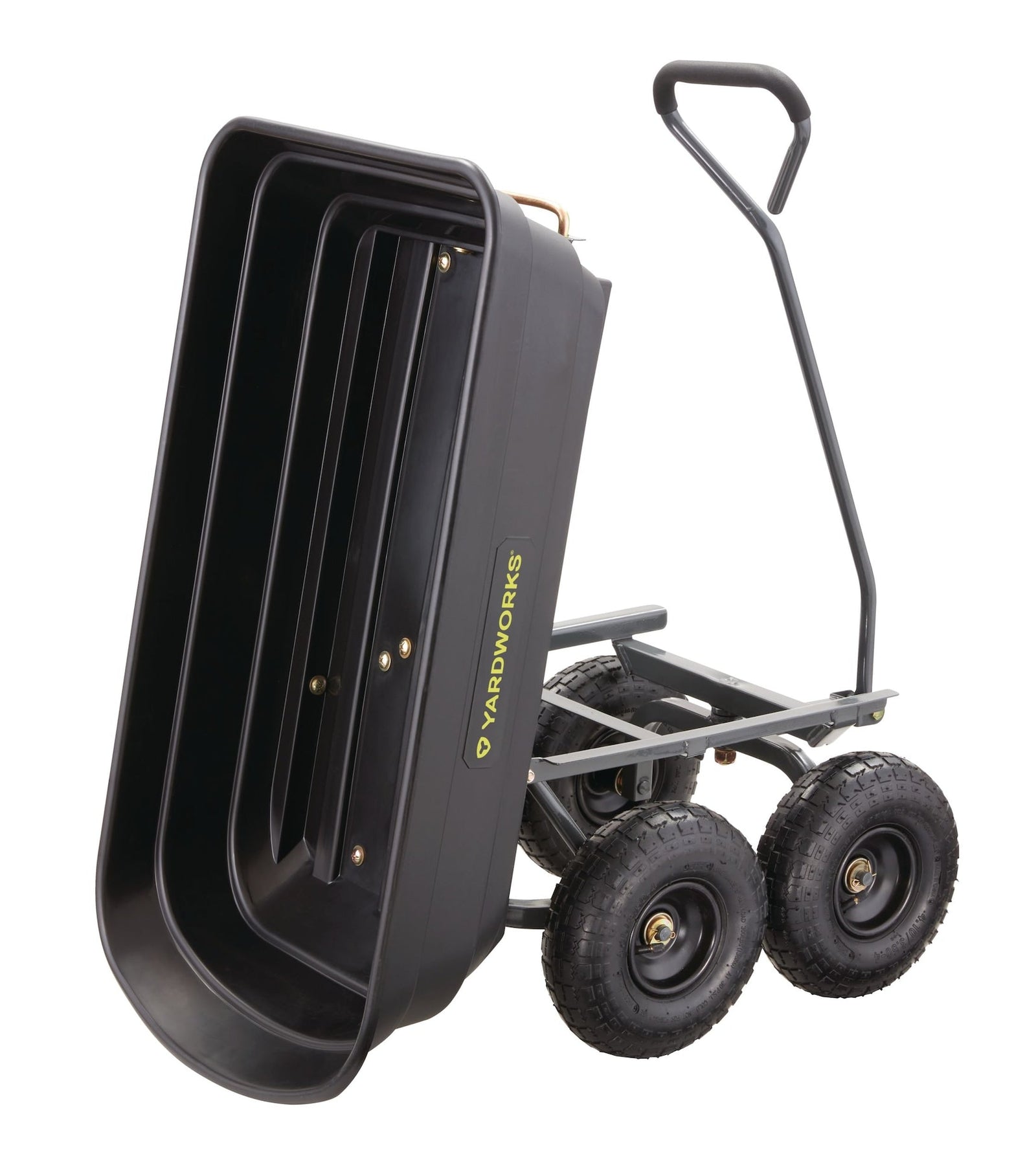 Poly Tray 4-Wheel Garden/Yard Cart, 600-lb J7W1 - product image 2