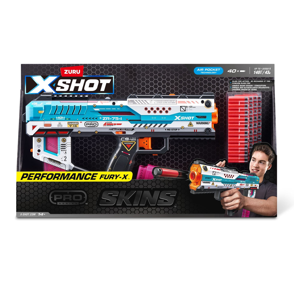 X-Shot Performance Fury-X Dart Blaster with 40 Darts R1D1 - product image 1