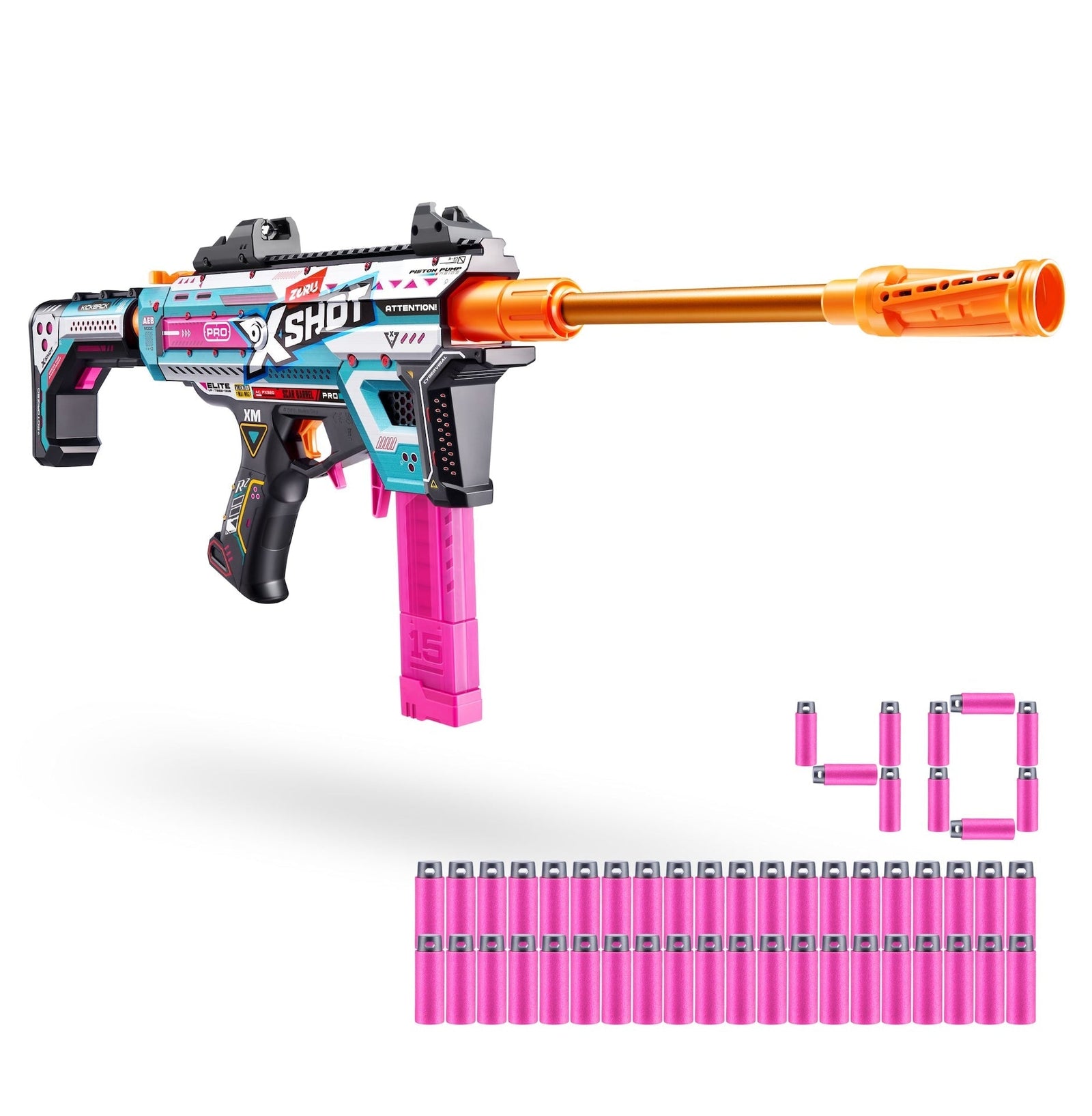 X-Shot Pro Motorized Foam Dart Toy Blaster with 40 Darts H1L9 - product image 2