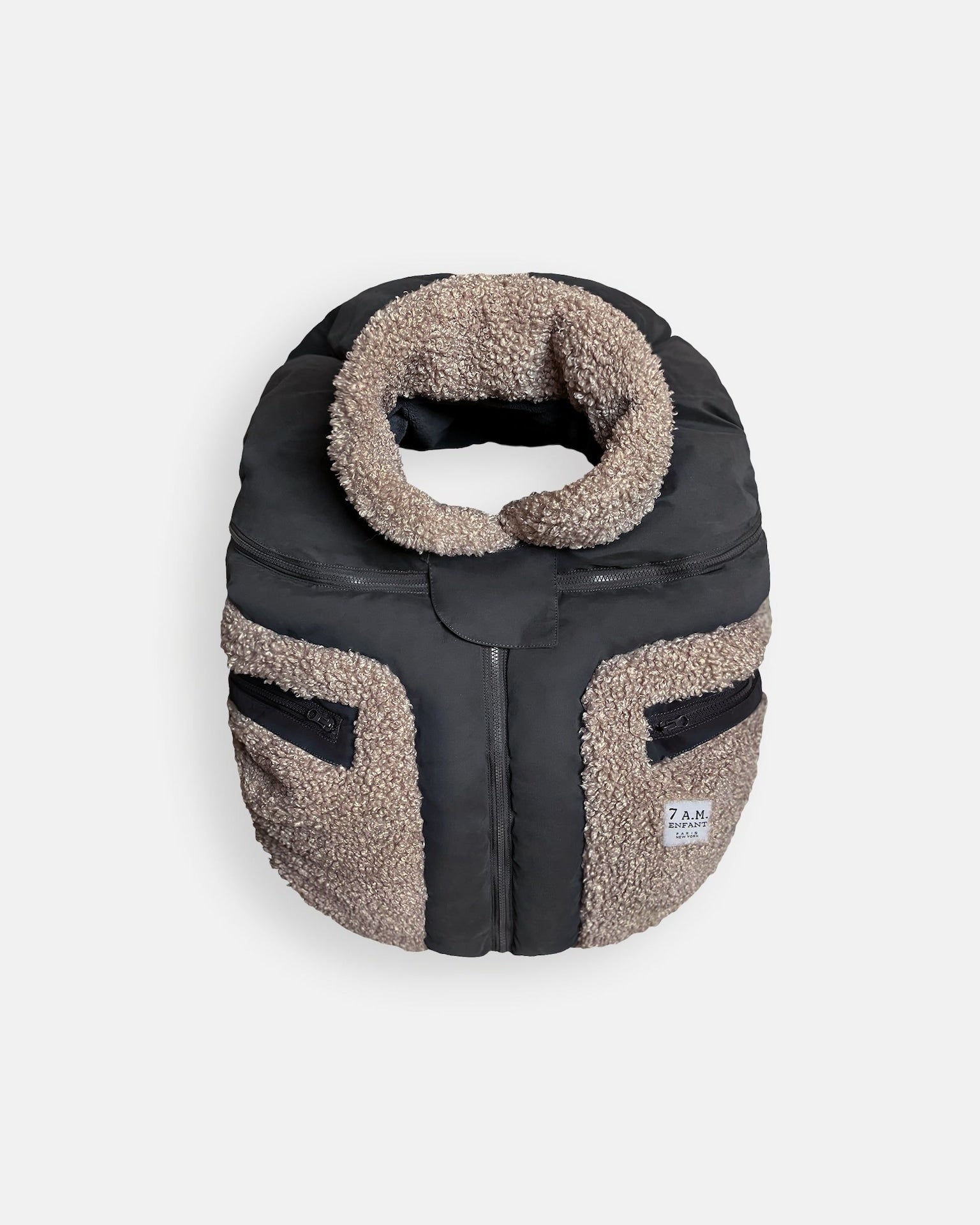 7AM Enfant Car Seat Cocoon - Black - Applique Oatmeal Y8U8 - product image 1