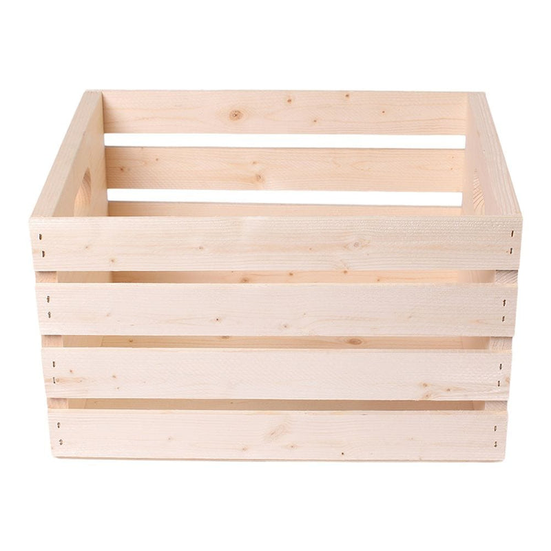 Solid Pine Wood Storage Crate, 16-in L0P8
