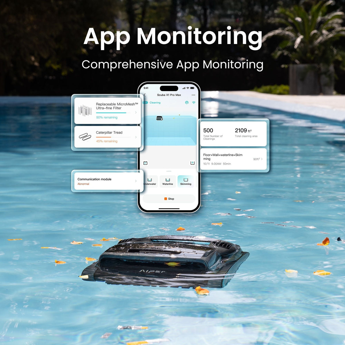 X1 Pro Max All‑In‑One Smart Cordless Robotic Pool Cleaner for Comprehensive Pool Care K6B2 - product image 8