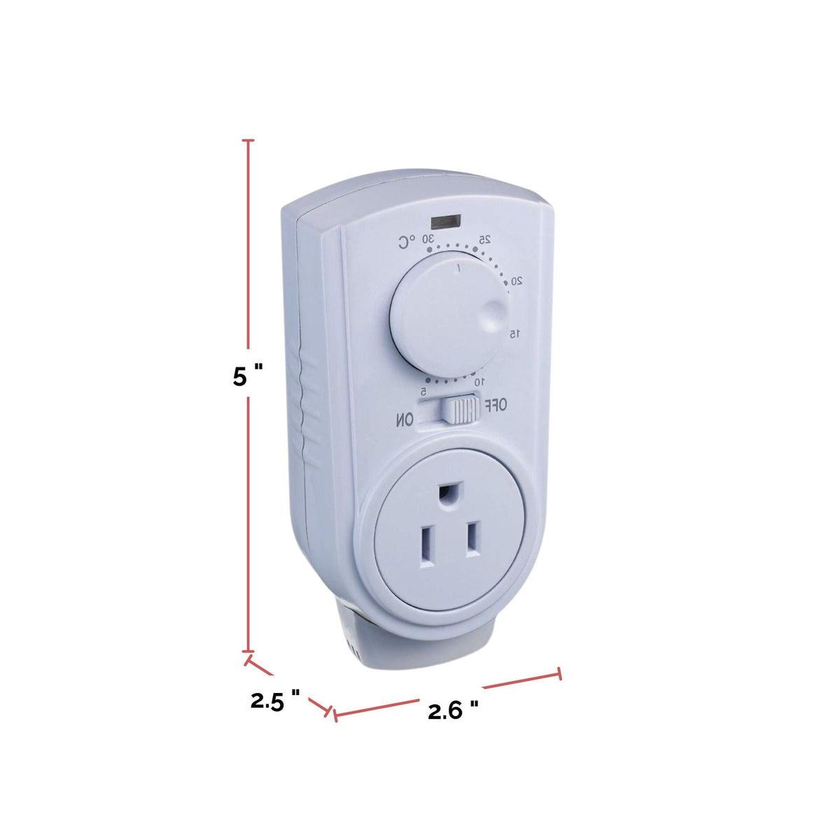 Heater Plug-in Thermostat for Portable Space Heater & AC, White X4X5 - product image 5